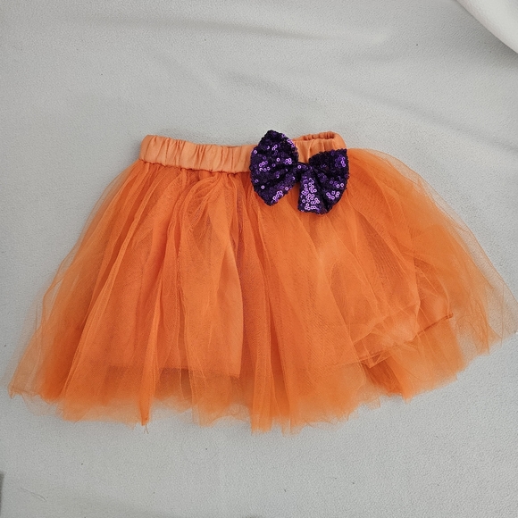 Baby Girl Halloween Outfit - Romper Tutu Leg Warmers Headband - Picture 4 of 11